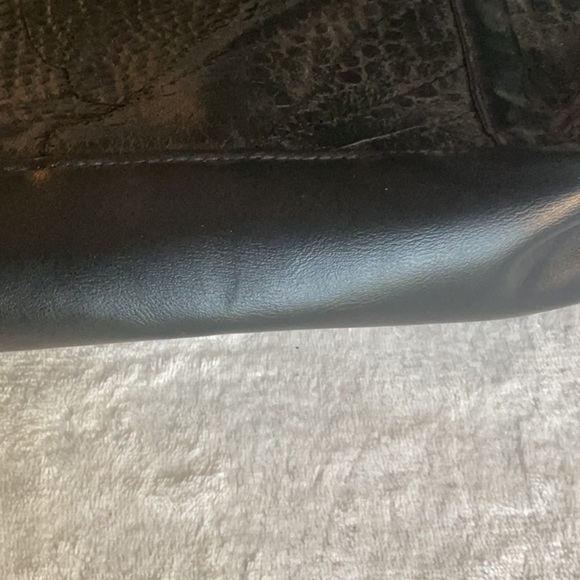 Leather Alligator embossed purse tote bag vintage - Picture 5 of 8